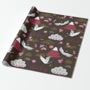 Japanese traditional seamless doodle pattern with wrapping paper