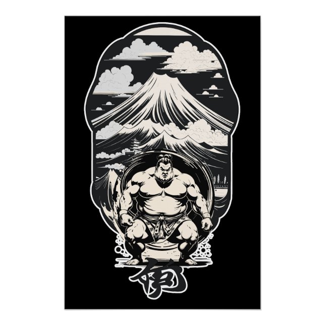 Japanese traditional sumo wrestling poster (Front)