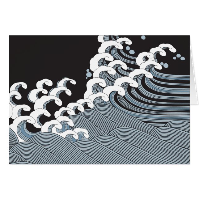 Japanese Traditional Wave Pattern (Front Horizontal)