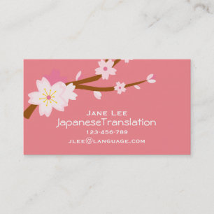 Japanese Translator language interpreter Business Card