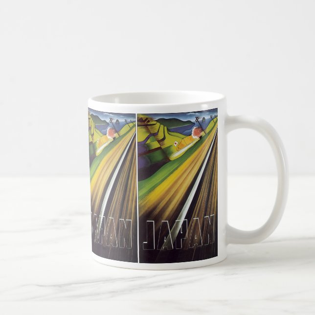 Japanese Travel Poster Coffee Mug (Right)
