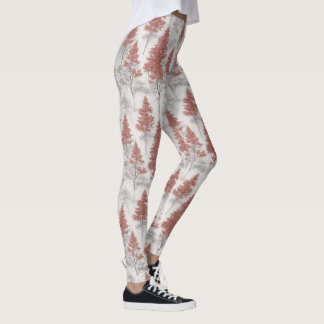 Japanese trees fall winter pattern leggings