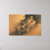 Japanese Two dragons in Clouds