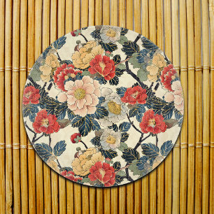 Japanese Ukiyo-E Art Floral Pattern Cutting Board