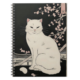 Japanese ukiyo e cat art notebook