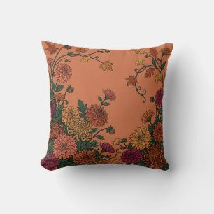Japanese Ukiyo-E Inspirational Throw Pillow