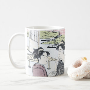 Japanese Ukiyo-e Niwa no hanami by Eishi Coffee Mug