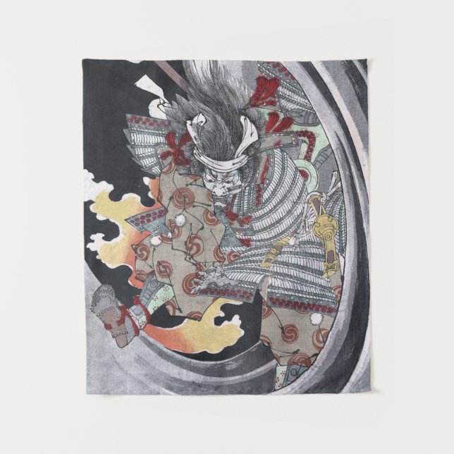 Japanese Ukiyo-e Yokai Ghost by Yoshitoshi Tapestry (Front)