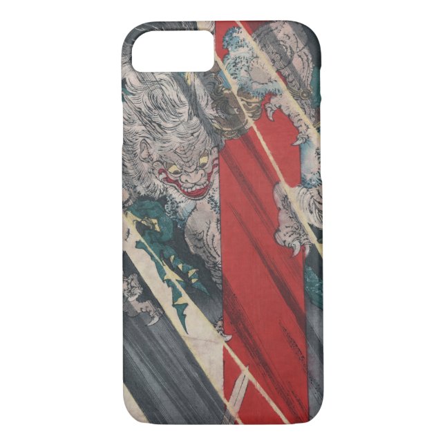 Japanese Ukiyo-e Yokai Ibaraki Demon by Yoshitoshi Case-Mate iPhone Case (Back)