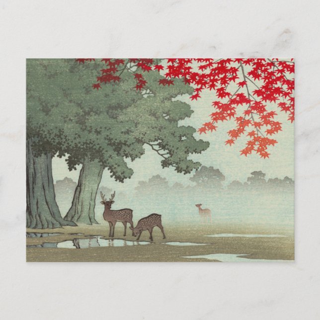 Japanese Ukiyoe Art(Hasui Kawase) Postcard (Front)