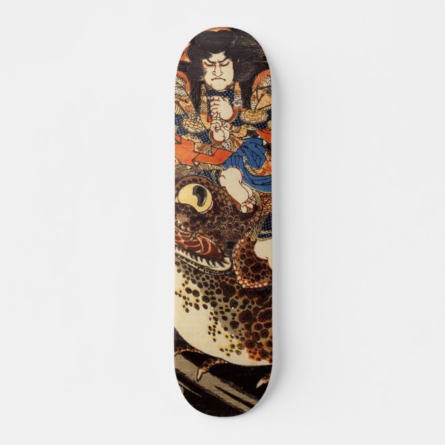 Japanese ukiyoe art skateboard (Front)