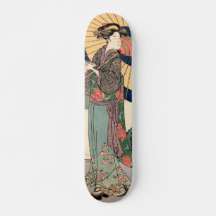 Japanese ukiyoe art skateboard