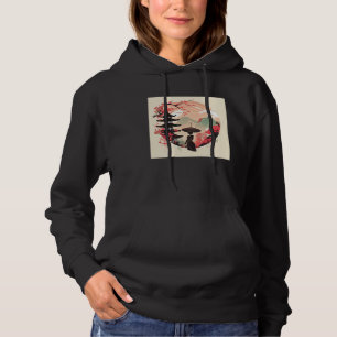 Japanese Umbrella Lady cherry blossom mountain vie Hoodie