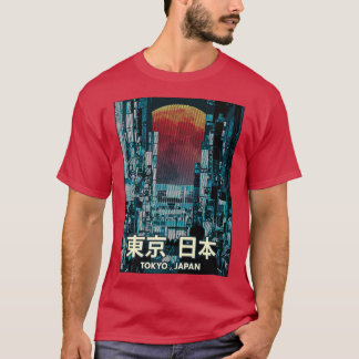 Japanese Vaporwave Aesthetic Moon Tokyo Japan Cele T-Shirt