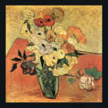 Japanese vase, roses and anemones-Vincent van Gogh Poster<br><div class="desc">This painting titled, Japanese vase, roses and anemones is made by the famous artist, Vincent van Gogh. About Vincent van Gogh Vincent van Gogh saw colour as the chief symbol of expression. There is a reason his art connects with the viewers, because van Gogh was determined to give happiness by...</div>