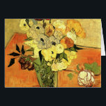 Japanese Vase, Roses, Anemones by Vincent van Gogh<br><div class="desc">Still Life: Japanese Vase with Roses and Anemones by Vincent van Gogh is a vintage fine art post impressionism floral painting featuring a Japanese vase with a bouquet of beautiful garden roses and anemone flowers. About the artist: Vincent Willem van Gogh (1853 -1890) was one of the most famous Post...</div>