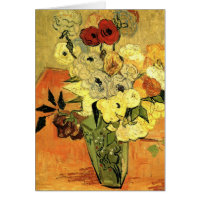 Japanese Vase, Roses, Anemones by Vincent van Gogh