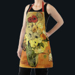 Japanese Vase, Roses, Anemones by Vincent van Gogh Apron<br><div class="desc">Still Life: Japanese Vase with Roses and Anemones by Vincent van Gogh is a vintage fine art post impressionism floral painting featuring a Japanese vase with a bouquet of beautiful garden roses and anemone flowers. About the artist: Vincent Willem van Gogh (1853 -1890) was one of the most famous Post...</div>