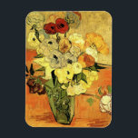 Japanese Vase, Roses, Anemones by Vincent van Gogh Magnet<br><div class="desc">Still Life: Japanese Vase with Roses and Anemones by Vincent van Gogh is a vintage fine art post impressionism floral painting featuring a Japanese vase with a bouquet of beautiful garden roses and anemone flowers. About the artist: Vincent Willem van Gogh (1853 -1890) was one of the most famous Post...</div>