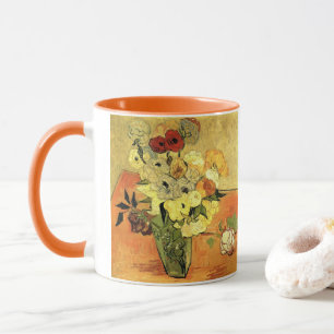 Japanese Vase, Roses, Anemones by Vincent van Gogh Mug
