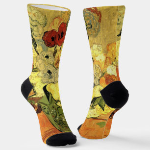 Japanese Vase, Roses, Anemones by Vincent van Gogh Socks