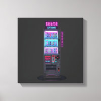 Japanese Vending Machine Cyberpunk Pixel Art