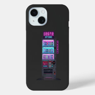 Japanese Vending Machine Cyberpunk Pixel Art iPhone 15 Case