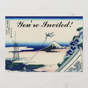 Japanese Vintage Art Fuji from Honganji Temple Invitation