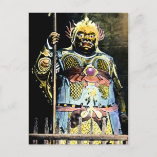 Japanese Vintage Bishamon God of War Postcard