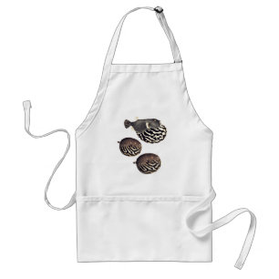 Japanese Vintage Blowfish Fish Art Apron