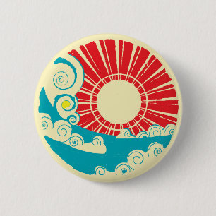 Japanese vintage design Japan style 6 Cm Round Badge