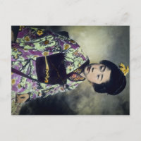 Japanese Vintage Geisha Beauty Magic Lantern Slide