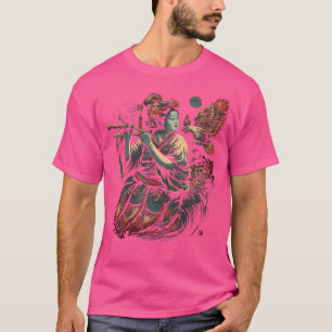 Japanese Vintage Graphic Artwork Tengu Goddess Pla T-Shirt