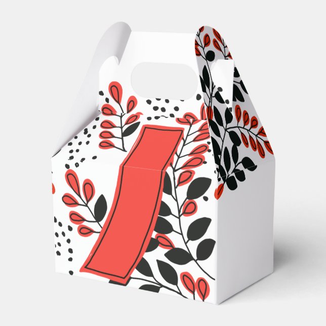 Japanese vintage Hanafuda favour box july ribbon (Front Side)