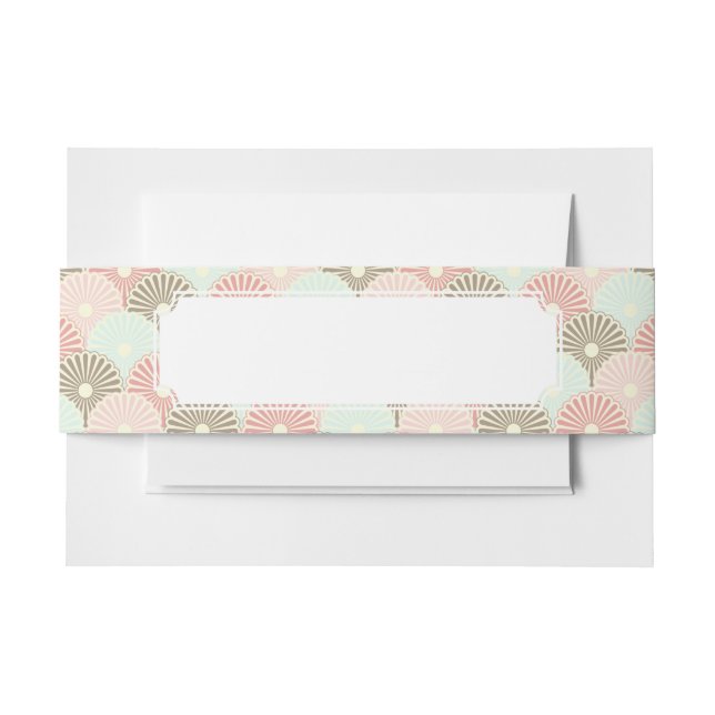 Japanese vintage pattern invitation belly band (Front Example)