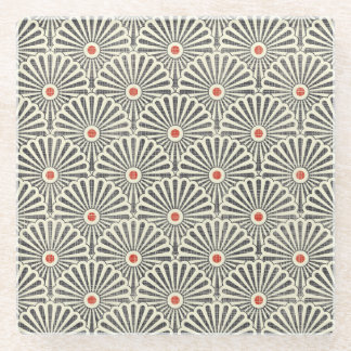 Japanese vintage pattern, seamless texture. glass coaster