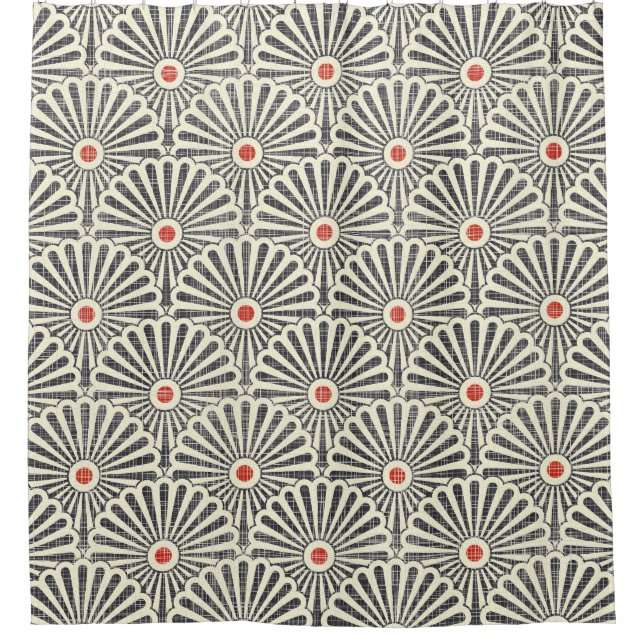 Japanese vintage pattern, seamless texture. shower curtain (Front)