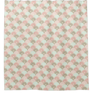 Japanese vintage pattern shower curtain