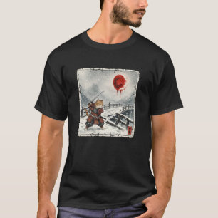 Japanese Vintage Warrior Samurai Orange Tabby Cat T-Shirt