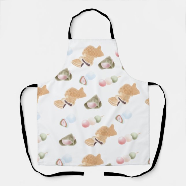 Japanese Wagashi Pattern Apron (Front)
