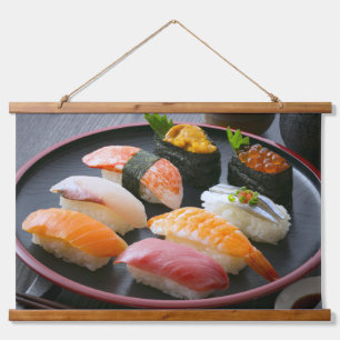 Japanese Waltz   Eight Sushi Poems Dancing  Hanging Tapestry