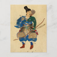 Japanese warrior archer Postcard