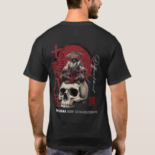 Japanese Warrior Meditation Gothic Design T-Shirt