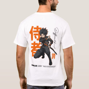 Japanese Warrior Streetwear Action Design Main Ta T-Shirt