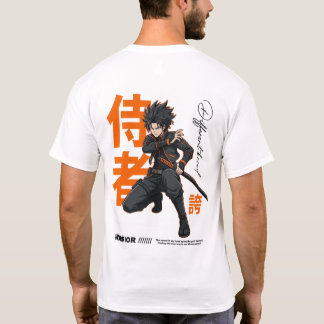 Japanese Warrior Streetwear Action Design Main Ta T-Shirt
