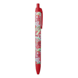 Japanese Washi Art Red Floral Origami Yuzen Pen