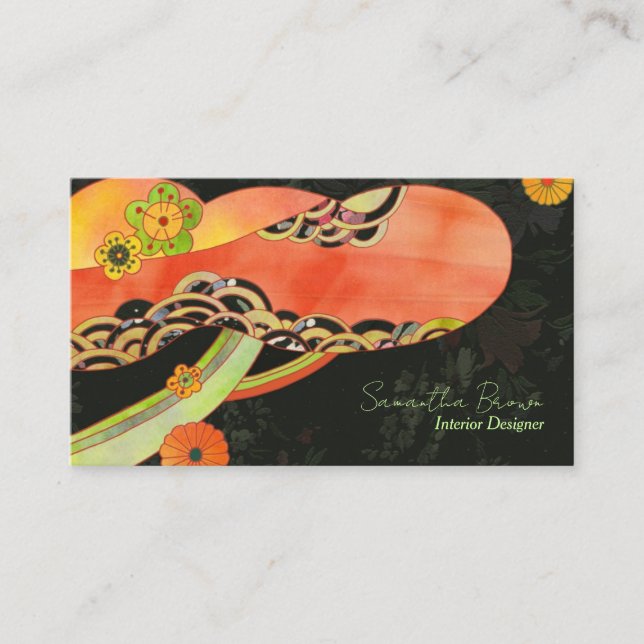 Japanese Washi Interior Designer Business Card (Front)