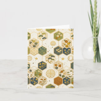 Japanese Washi Paper Hexagon Pattern | Seamless Sa Card
