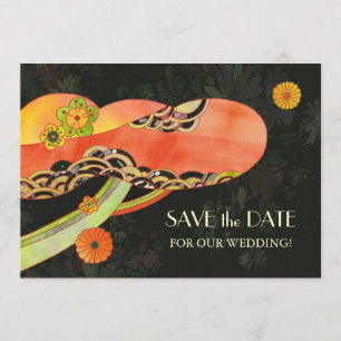 Japanese Washi Wedding Save the Date Invitations