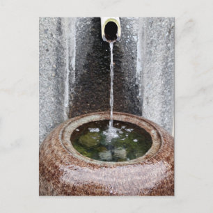japanese water basin postcard
